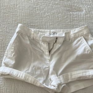 White size 0 Ann Taylor Loft Shorts